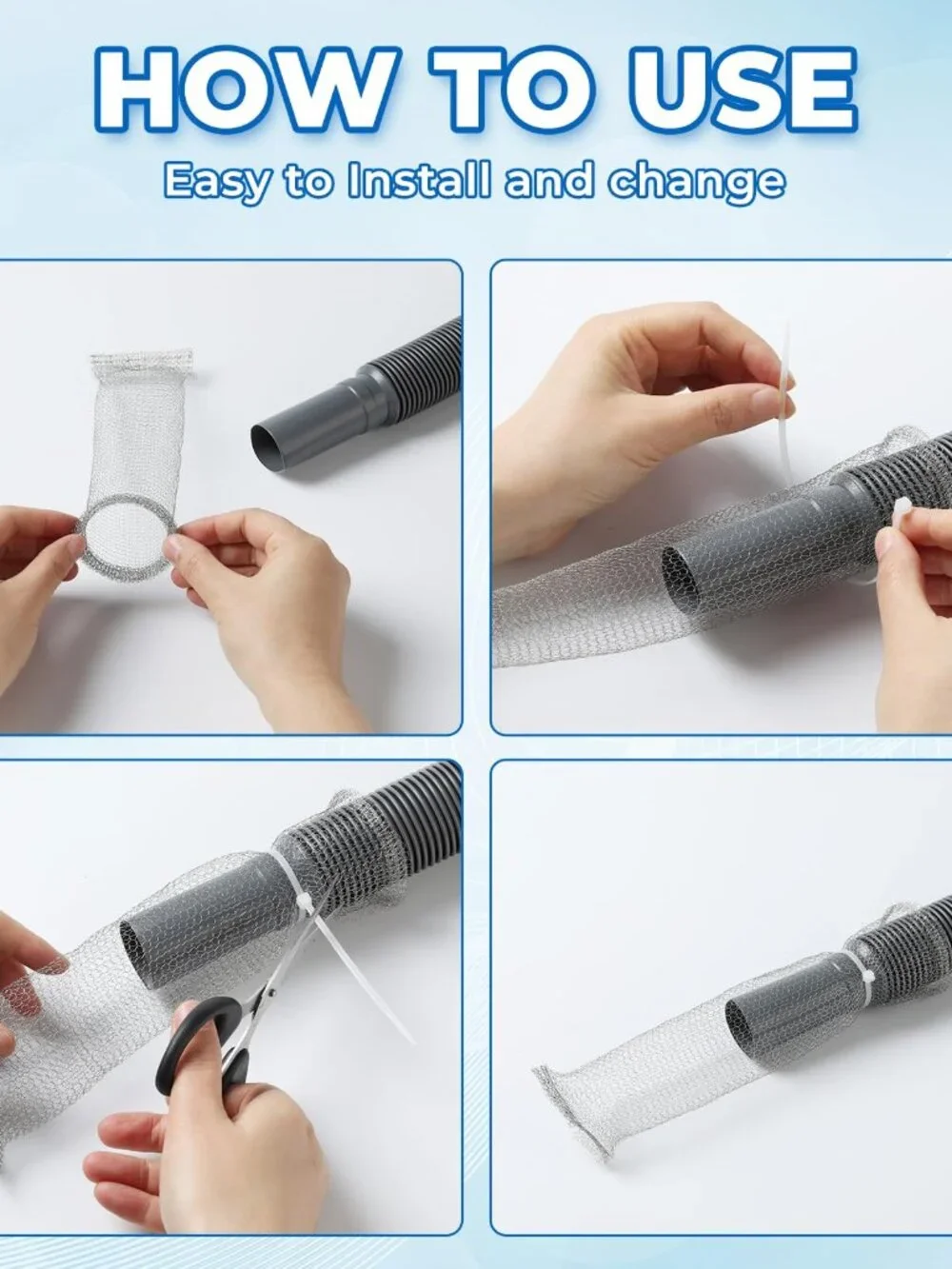 24 PCS Lint Traps, Stainless Steel Lint Catcher for Washing Machine, Pet Hair Re